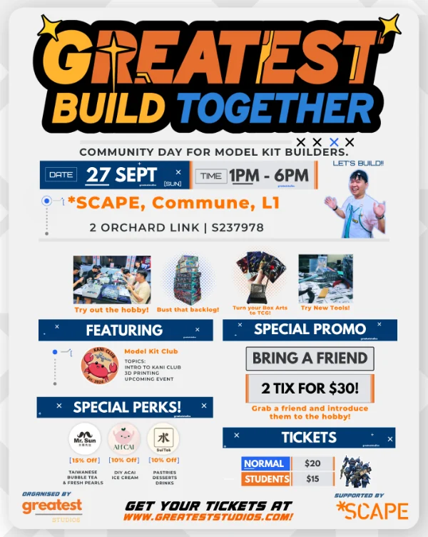 Poster: Greatest Build Together, 27 September 2026, *SCAPE Commune